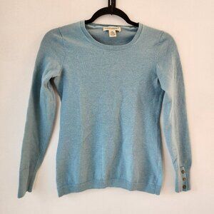 Banana Republic Extra Fine Merino Wool Blue Pullover Sweater Women's XS